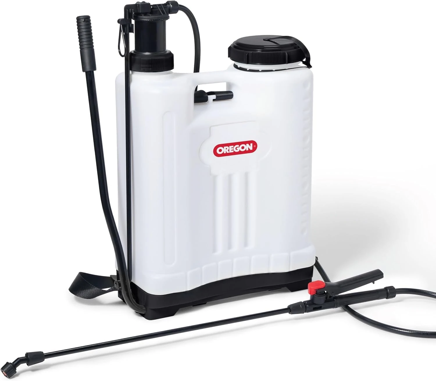 Oregon Backpack Sprayer with Lance and 4 Adjustable Spray Nozzle, Suitable For Pesticide, Lawn Feed, Weed and Moss Killer, Reliable Outdoor Garden & Lawn Care, Knapsack Sprayer Garden Tool, 20 Litres