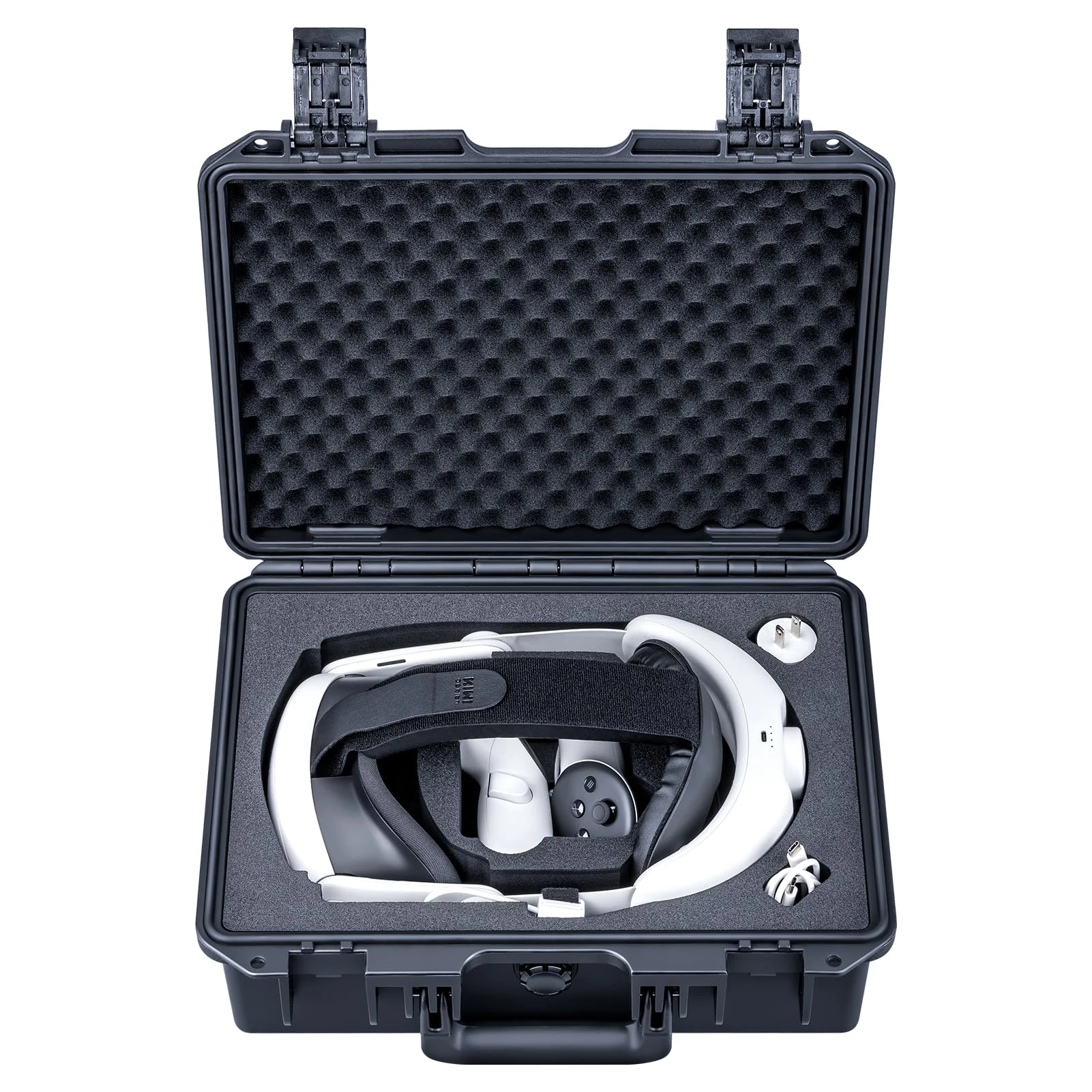 Lykus Titan OQ210 Waterproof Hard Case, Works with Quest 3S/Quest 3 and Kiwi Design K4/SPC Head Strap with Battery/Elite Strap with Battery, Better Protection [CASE ONLY]