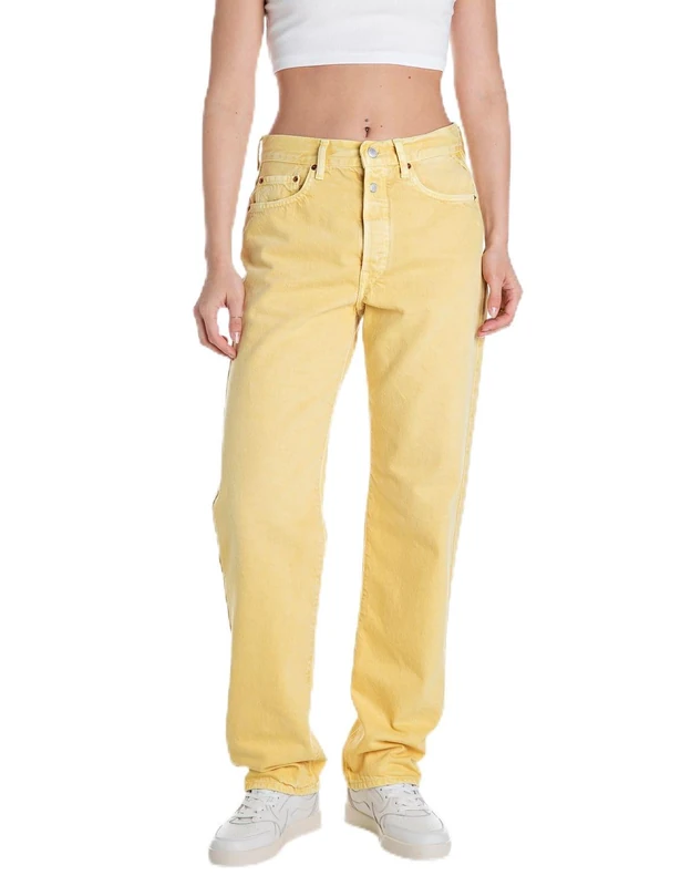 Replay Women's W9z1 Eco Plus Jeans, 661 Daisy Yellow, W26/L34