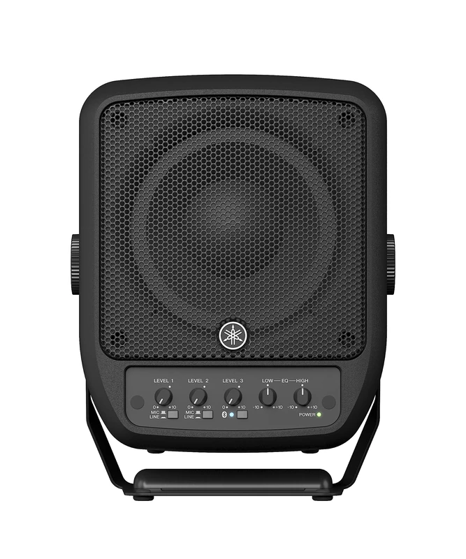 YAMAHA STAGEPAS 100 Portable PA System – 100W Class-D Amplifier, Coaxial Compression Driver, 3-Channel Mixer, Multipoint Bluetooth Connectivity, Lightweight – Black