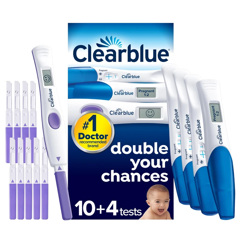 Clearblue Advanced Digital Ovulation Test and Early Pregnancy Test - Trying for A Baby Kit, Double Your Chances of Getting Pregnant, 10 Digital Ovulation Tests and 4 Pregnancy Tests