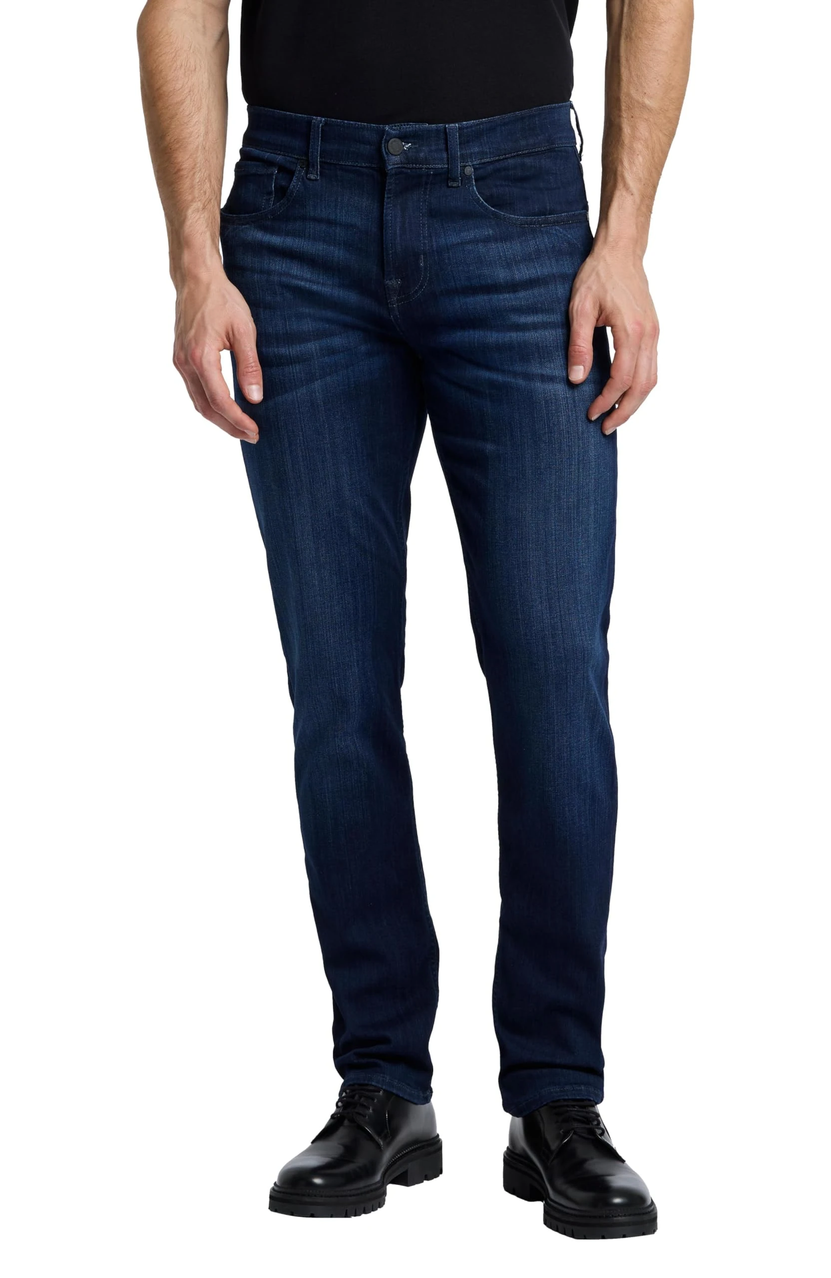 7 For All Mankind Men's Slimmy Straight Jean, Deep Blue, 42