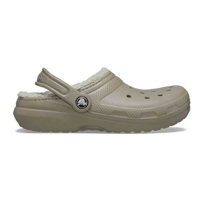 Crocs Unisex Child Clog, Classic Lined Clog K, Mushroom/Bone, 6 UK Child