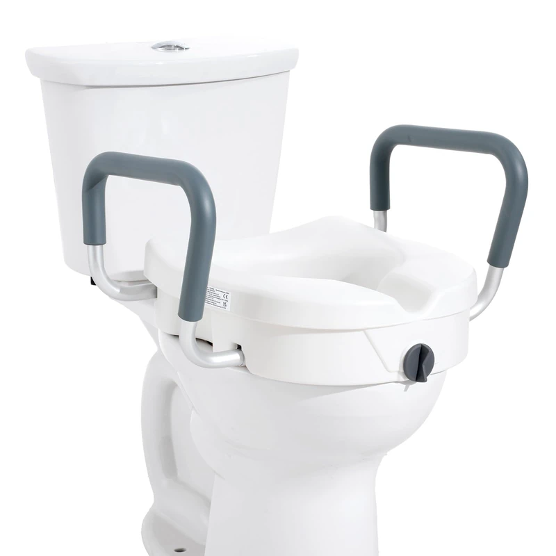 VEVOR 5 inch Raised Toilet Seat - Adjustable Width for Seniors