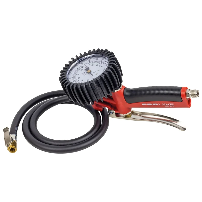 SIP Calibrated Tyre Inflator Gun with Pressure Gauge, Air Compressor Tools 174psi (12 bar) 1m Hose
