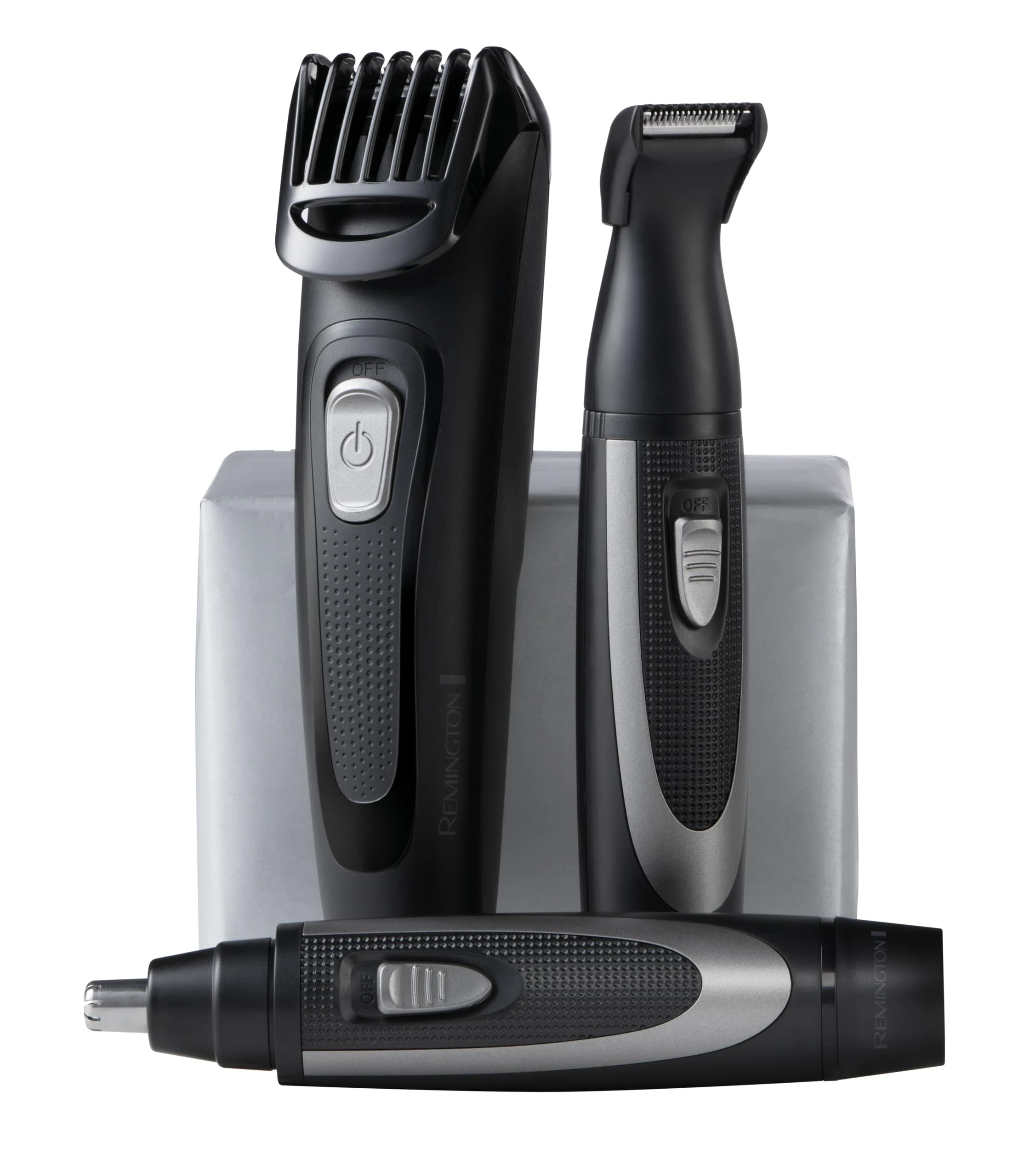 Remington Beard Trimmer Kit The Works (6 Piece Beard Trimmer with Comb (2mm-18mm), Precision Trimmer with Comb (1mm-5mm) & Nose and Ear Trimmer, Advanced Ceramic Blades, USB Rechargable) MB905