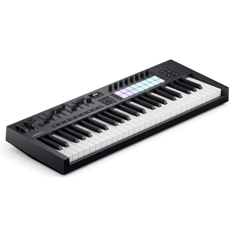 Novation Launchkey 49 [MK4] – 49 key Semi-Weighted, USB, MIDI Keyboard Controller with DAW Integration. Chord & Scale Modes, 8 Drum Pads, & Arpeggiator — Includes Software Bundle for Music Production