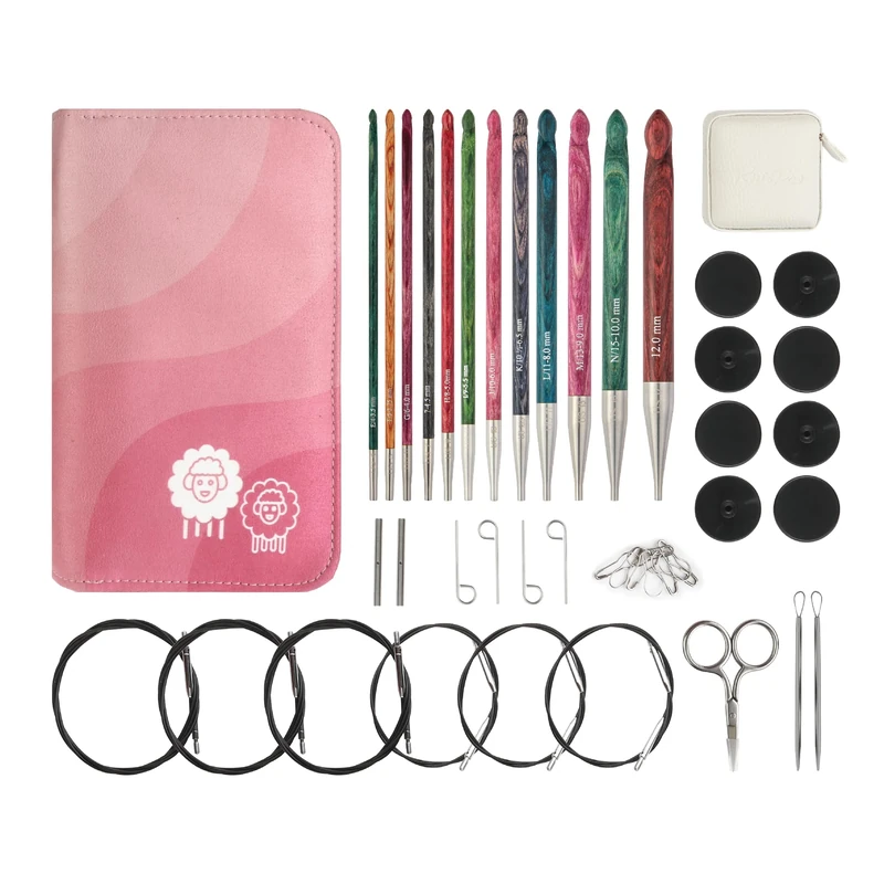 KnitPro Dreamz Grande Afghan/Tunisian Crochet Hook Set | 12 Sizes (3.5mm to 12mm)