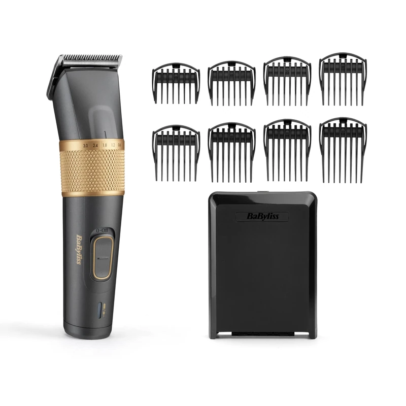 BaByliss E987E Graphite Precision Hair Clipper Cord/Cordless Quick Charge Lithium-Ion Battery Graphite Blades