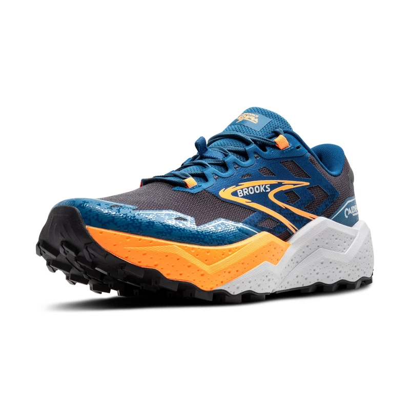 BROOKS 1104151D015 Caldera 7 Men Ebony/Mosaic Blue/Orange UK 8