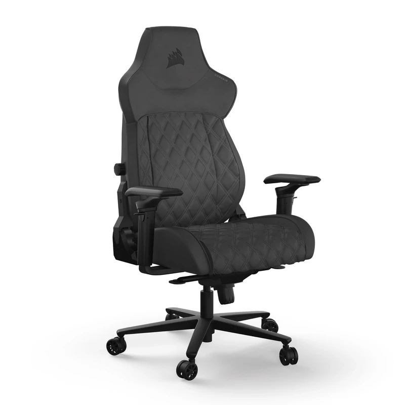 Corsair TC500 LUXE Gaming Chair – Premium Breathable Fabric – Wide Seat – Five-Way Adjustable Armrests – Adjustable Built-in Lumbar Support – 90-160 Degree Recline – Shadow
