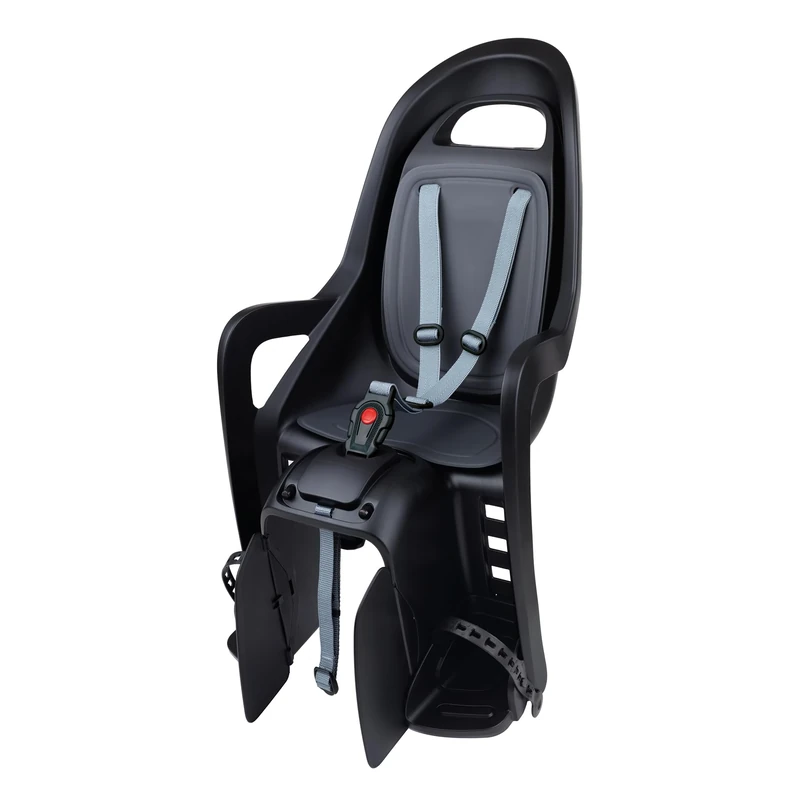 POLISPORT 8408700001 Rear Bicycle Child Seat Groovy AVS+ Safe, Comfortable, Installation With AVS+ Mounting System For Kids Aged 9 Months To 6 Years, Up To 22Kg, Black/Dark Grey