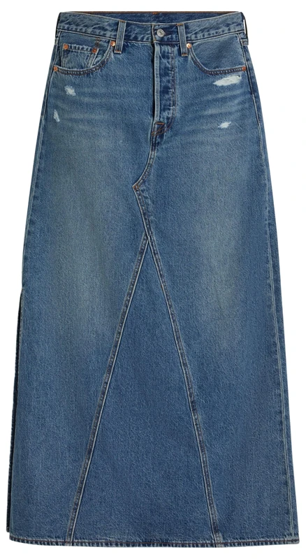 Levi's Women's Iconic Long Skirt W/Slit Verified Vintage SKI 25, Verified Vintage ski, 25