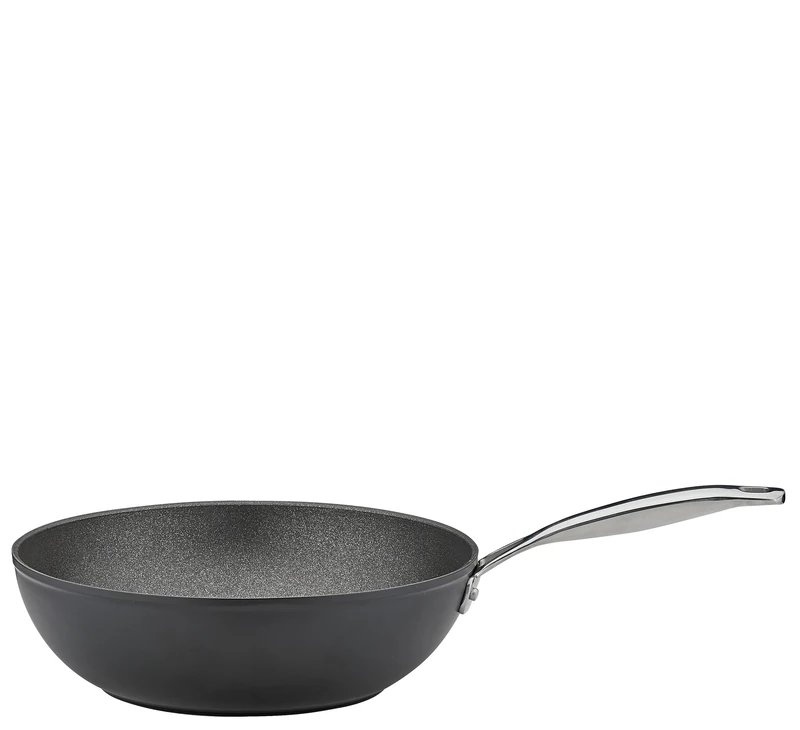 Spring Meridian Intense Pro Wok Pan, Coated Pan Made of Recycled Aluminium, Induction, Oven-Safe, Triple Non-Stick Coating, Dishwasher Safe, Diameter 28 cm, Height 8.4 cm