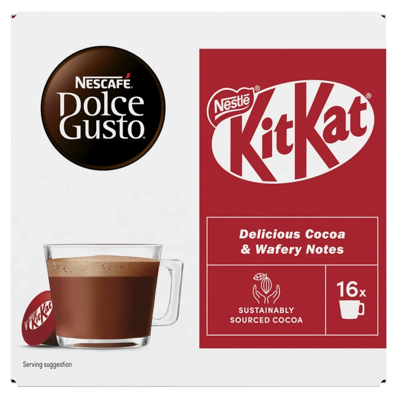 NESCAFÉ DOLCE GUSTO | KitKat | Hot Chocolate | 16 capsules | 3 Packs | 48 Cups