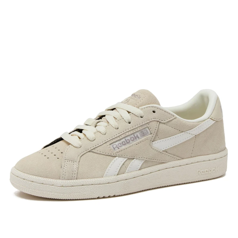 Reebok Club C Grounds UK Shoes, Casual Women's Fashion Sneakers, Vintage Chalk/Chalk/Sand, 6, Vintage Chalk/Chalk/Sand, 6