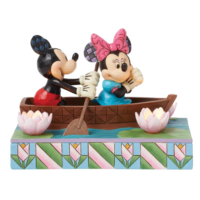 Disney Traditions Mickey Minnie Love Rowboat Figurine