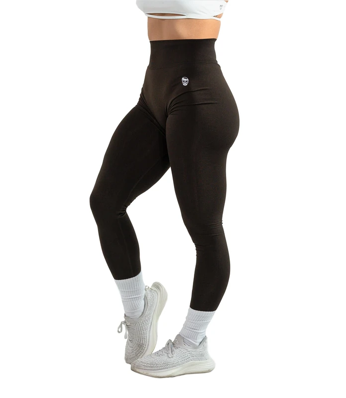 Gymreapers Infinity Seamless Workout Leggings for Women High Waist Seamless Gym Clothes for Exercise Running Active Yoga Pants, Espresso, S