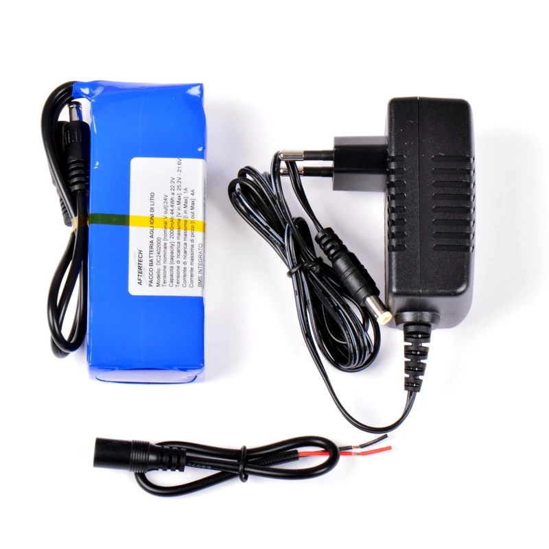 AFTERTECH Battery Pack 24V 2000mAh 2Ah Rechargeable Lithium 101 x 41 x 28 mm 6s1p 25.2v E1B2