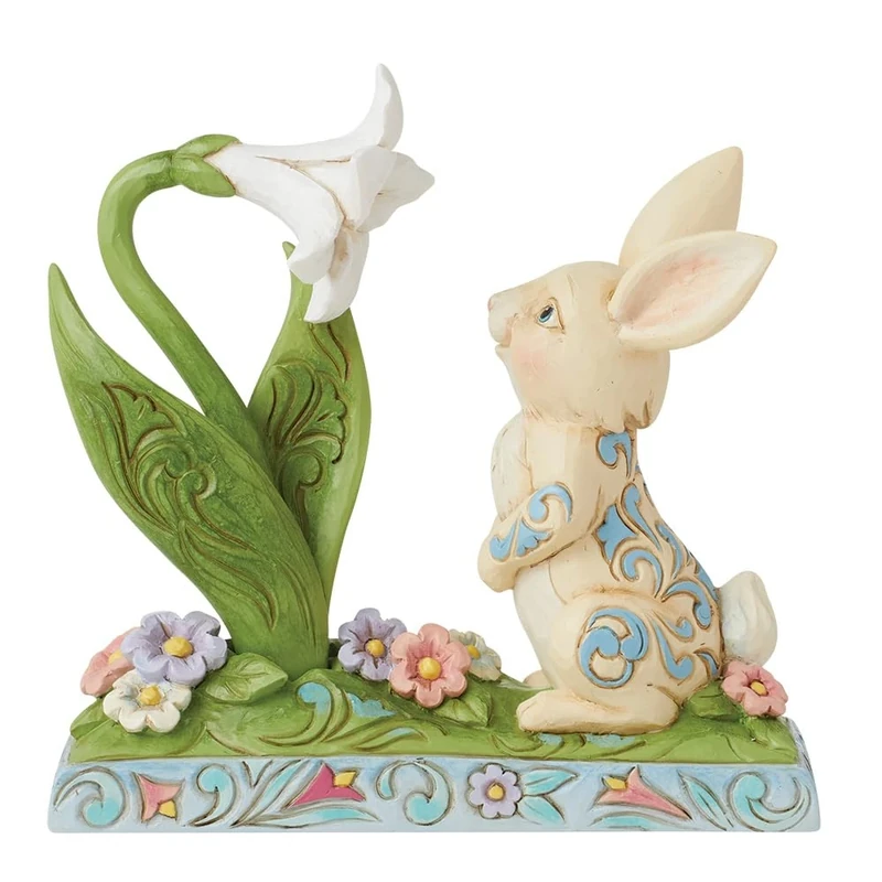 Enesco Heartwood Creek by Jim Shore Bunny With Lily Figurine
