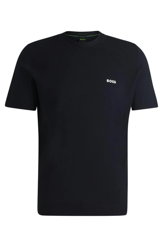 BOSS Mens Momentum Lite Mixed-Structure Sweater in a Cotton Blend