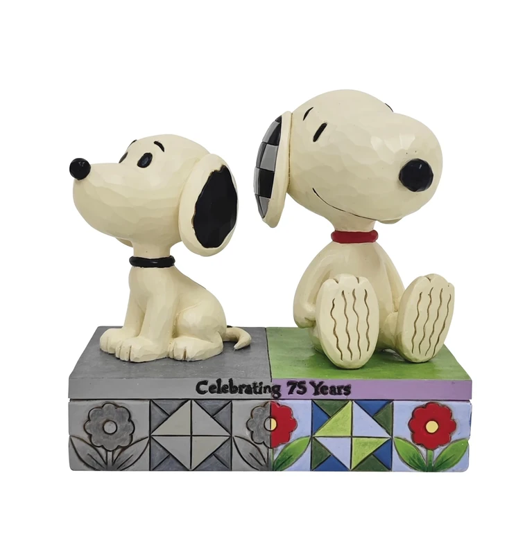 Peanuts By Jim Shore 1950's Snoopy vs Modern Day Snoopy Figurine