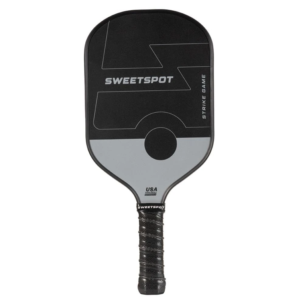 SweetSpot Strike Game Carbon Fiber Pickleball Paddle | USAPA Approved | Lightweight Pickle Ball Racket | Black and Grey