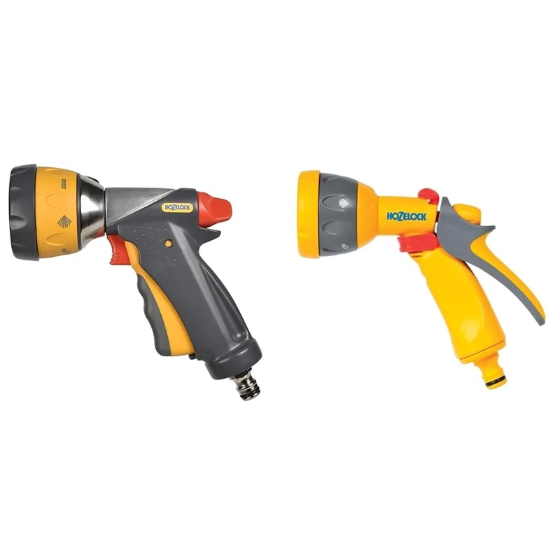Hozelock - Multi-Jet Spray Gun Ultramax Pro Metal: 5 Spray Patterns, Locking Function, Flow Control, Compatible with All Hozelock Ports