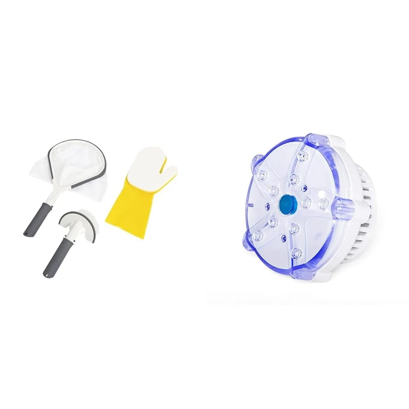 Bestway 60310 Lay-Z-Spa cleaning kit, Lazy Spa Accessory for Inflatable hot tubs & Lay-Z-Spa 60303 LED Light Accessory for Hot Tubs, 7 Colour Underwater Light (2 Modes)