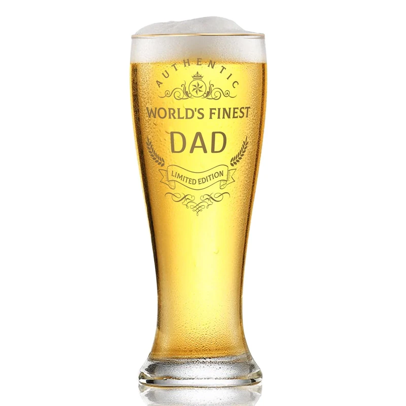 Christmas Cup Gifts for Dad | 500ml Beer Glasses | Dad Christmas Gifts for Men - Fathers Day, Birthday