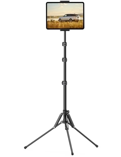Lamicall iPad Tripod, Tablet Floor Stand, 65 inch, iPad Holder with Adjustable Height for Live Stream/Viewing for iPad Pro 12.9/11, Air Mini 6, 5, 4, 3, 2, iPhone and 4.7-13 inch