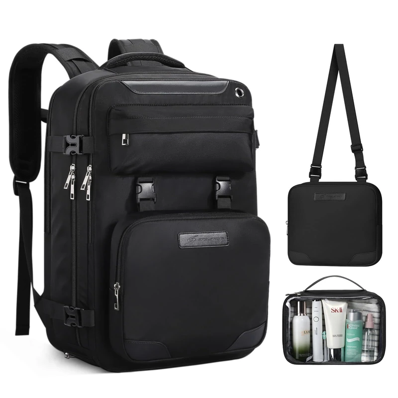 Maelstrom Unisex's Mstbp02 Travel Backpack, Z. Black with Toiletry Bag, L