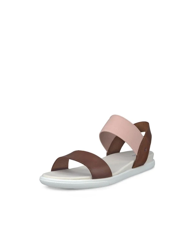 ECCO Women Damara Sandal - Camel - Leather Fashion Sandals