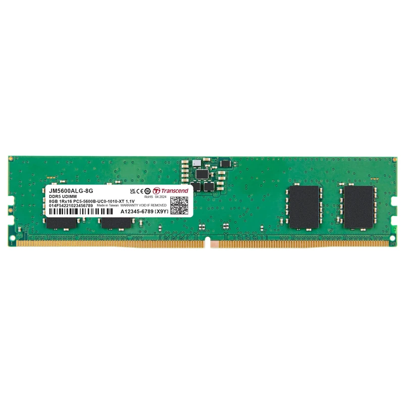 Transcend JetRam 8GB DDR5 RAM 5600MHz Unbuffered Long-DIMM 1Rx16 CL46 1.1V, JM5600ALG-8G