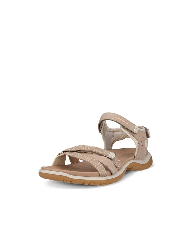 ECCO Womens Offroad Roam Leather Textile Nude Limestone Sandals 6.5-7 UK