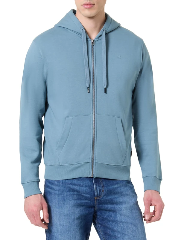 Replay Men's M3105 Hooded Sweatshirt, 388 Steel Blue, XXL