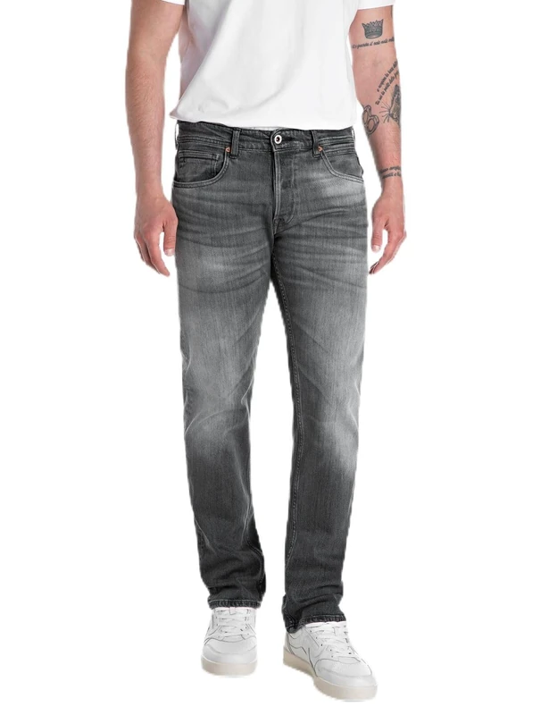 Replay Men's Grover Original Jeans, 096 Medium Grey, 31 W/30 L