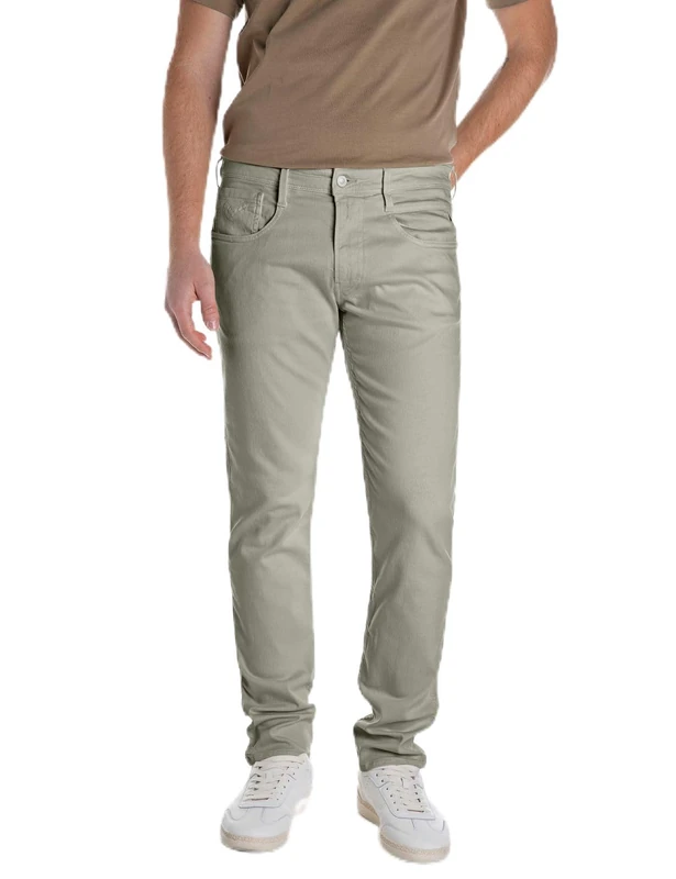 Replay Anbass Men's Slim Fit Jeans, 406 Light Sage Green, 33 W/32 L