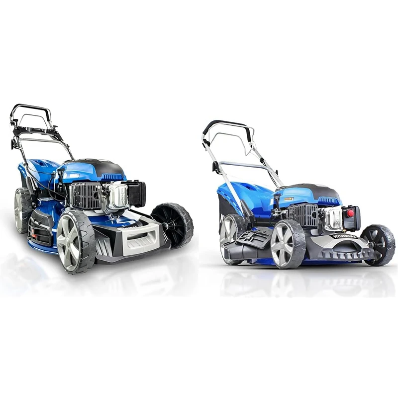 Hyundai 22”/56cm 196cc 4-in-1 Electric-start Self-propelled Petrol Lawnmower, 6 Adjustable Cutting & 196cc, 20" 51cm 4 Stroke, Self Propelled
