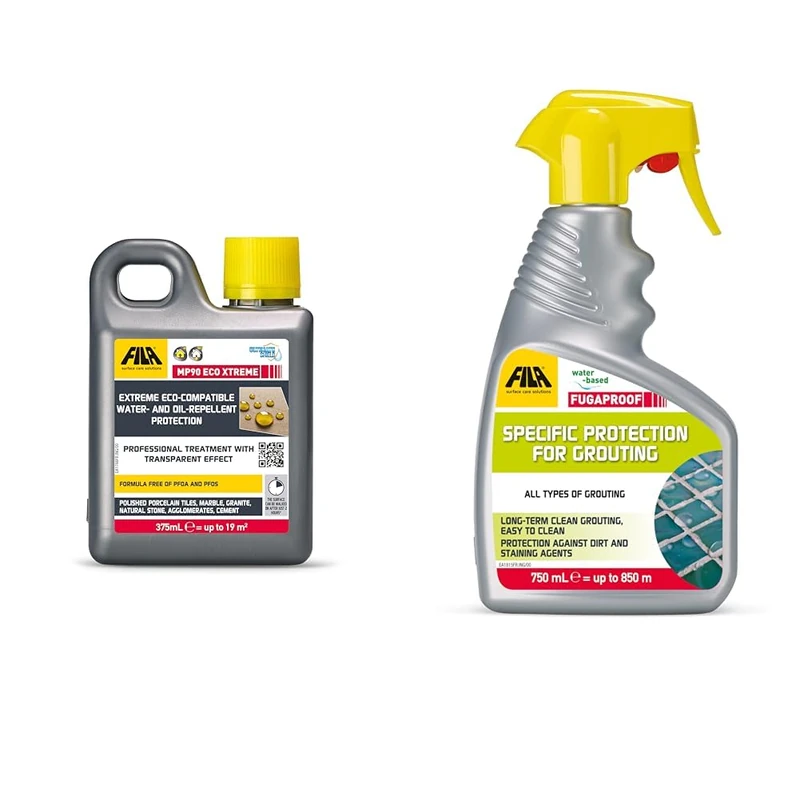 FILA Surface Care Solutions, MP90 ECO XTREME, Extreme Worktop Stainproof and waterproof sealant & FUGAPROOF, Grout Sealer Spray, 750ml - Image 1
