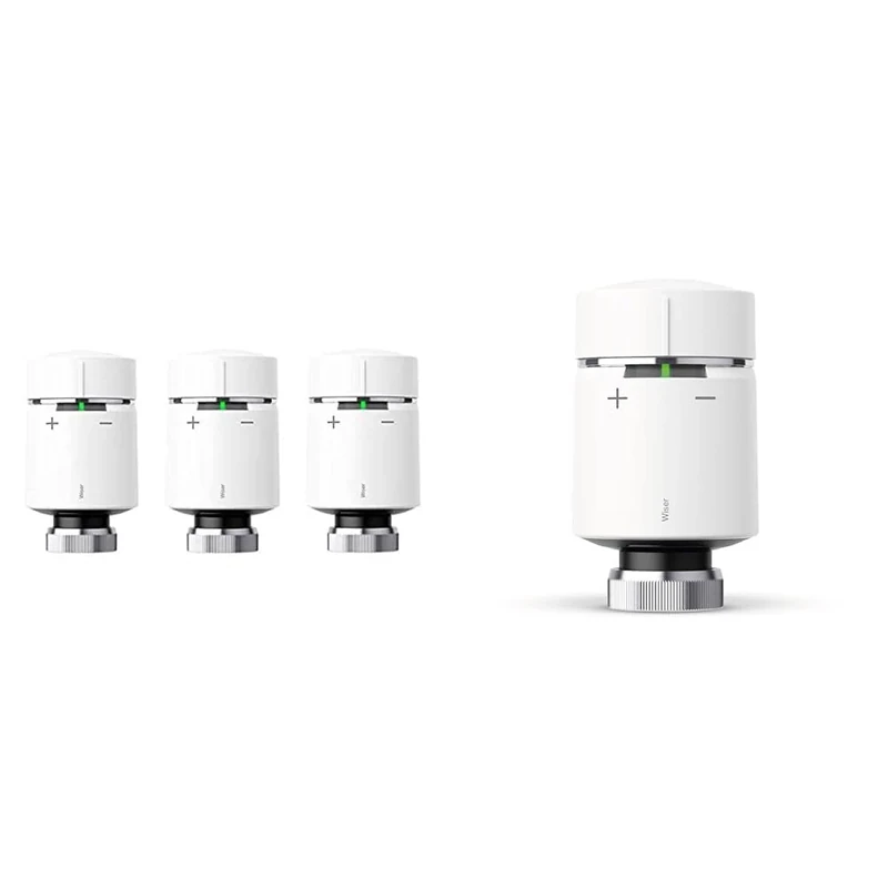 Drayton by Schneider Electric Wiser Smart Heating Radiator Thermostat Multipack, White & Drayton Wiser Smart Heating Radiator Thermostat Works with Amazon Alexa, Google Home, IFTTT