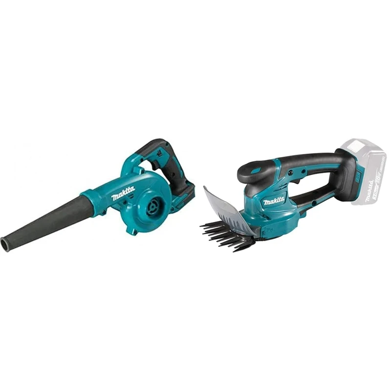 Makita DUB185Z 18V Li-ion LXT Blower - Batteries and Charger Not Included & DUM111ZX 18V Li-ion LXT 110mm Grass Shears Complete with Head Trimmer Attachment – Batteries and Charger Not Included