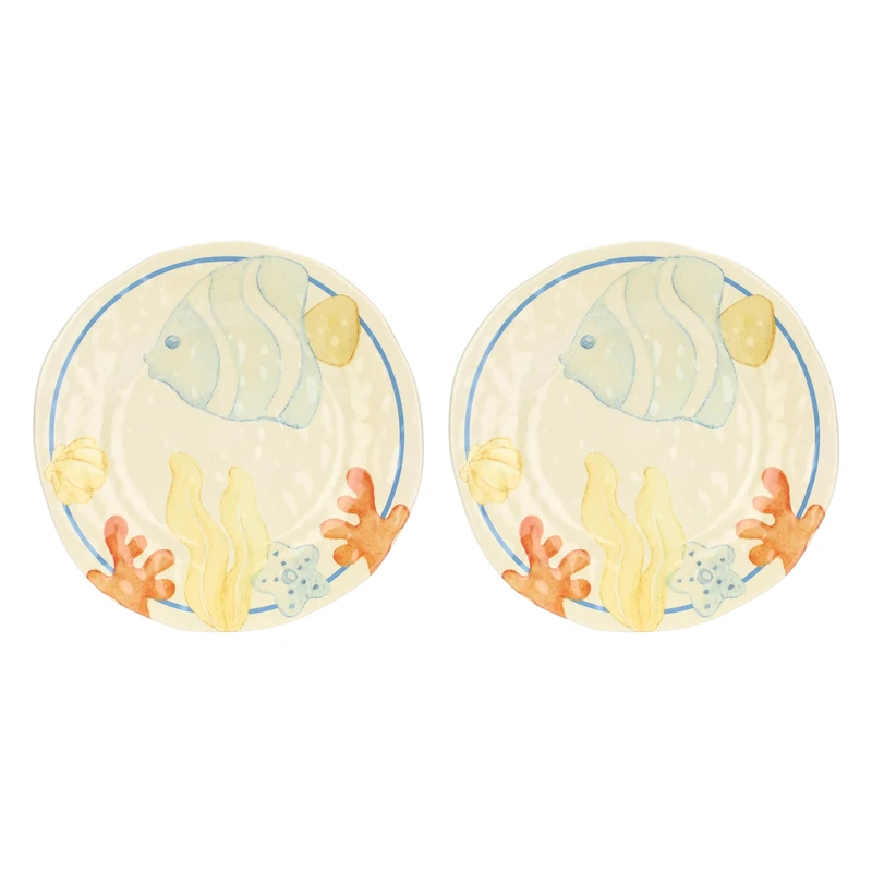 THUN Set of 2 Melamine Fruit Plates Mare to Love - Image 1