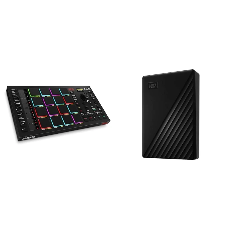Akai Professional MPC Studio - MIDI Controller Beat Maker with 16 velocity sensitive RGB pads & WD 5TB My Passport Portable HDD USB 3.0 with software for device managemen