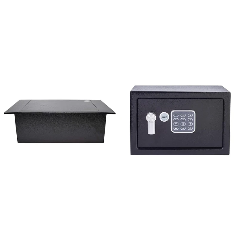 Yale - Floor Safe - Standard Security - Y-FLS0000 & Small Value Safe, Digital Keypad, LED Light Indicators, Steel Locking Bolts, Emergency Override Key, YSV/200/DB2