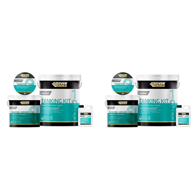 Everbuild Aquaseal Wet Room System – Flexible – Waterproof – Easy To Apply – Internal And External & Aquaseal Wet Room System – Flexible – Waterproof – Easy To Apply