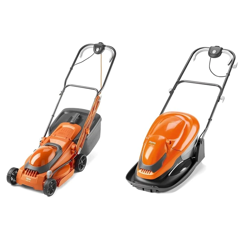 Flymo EasiMow 380R Electric Rotary Lawn Mower - 38 cm Cutting Width, 45 Litre Grass Box, Close & EasiGlide 300 Hover Collect Lawn Mower - 1700W Motor, 30cm Cutting Width, 20 Litre Grass Box