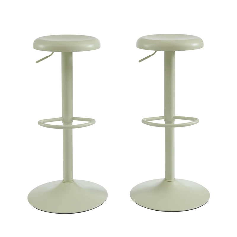 BAÏTA Holy Set of 2 Matt Cream Metal Stools - Image 1