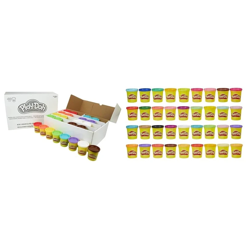 Play-Doh Modelling Compound Schoolpack & 36 Pack of Modeling Compound, Bulk Mega Pack of 3-Ounce Cans, Assorted Colours, Toys for Boys and Girls 2 Year Olds & Up, Arts and Craft Activities