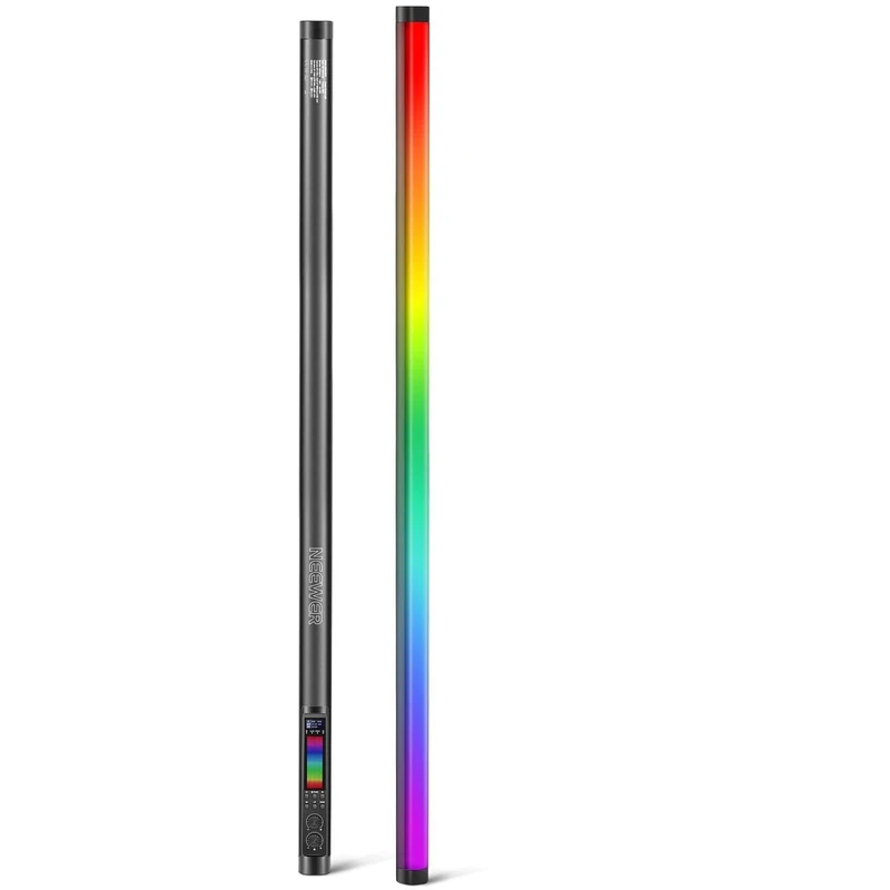 Neewer TL120C RGB Tube Light, 42W Full Color RGBWW Photography LED Video Light Wand Stick with APP/2.4G/DMX Control, 7 Pixel Effects/18 Scenes, 2500K-10000K CRI97+ TLCI98+, 6000mAh Battery - Image 1